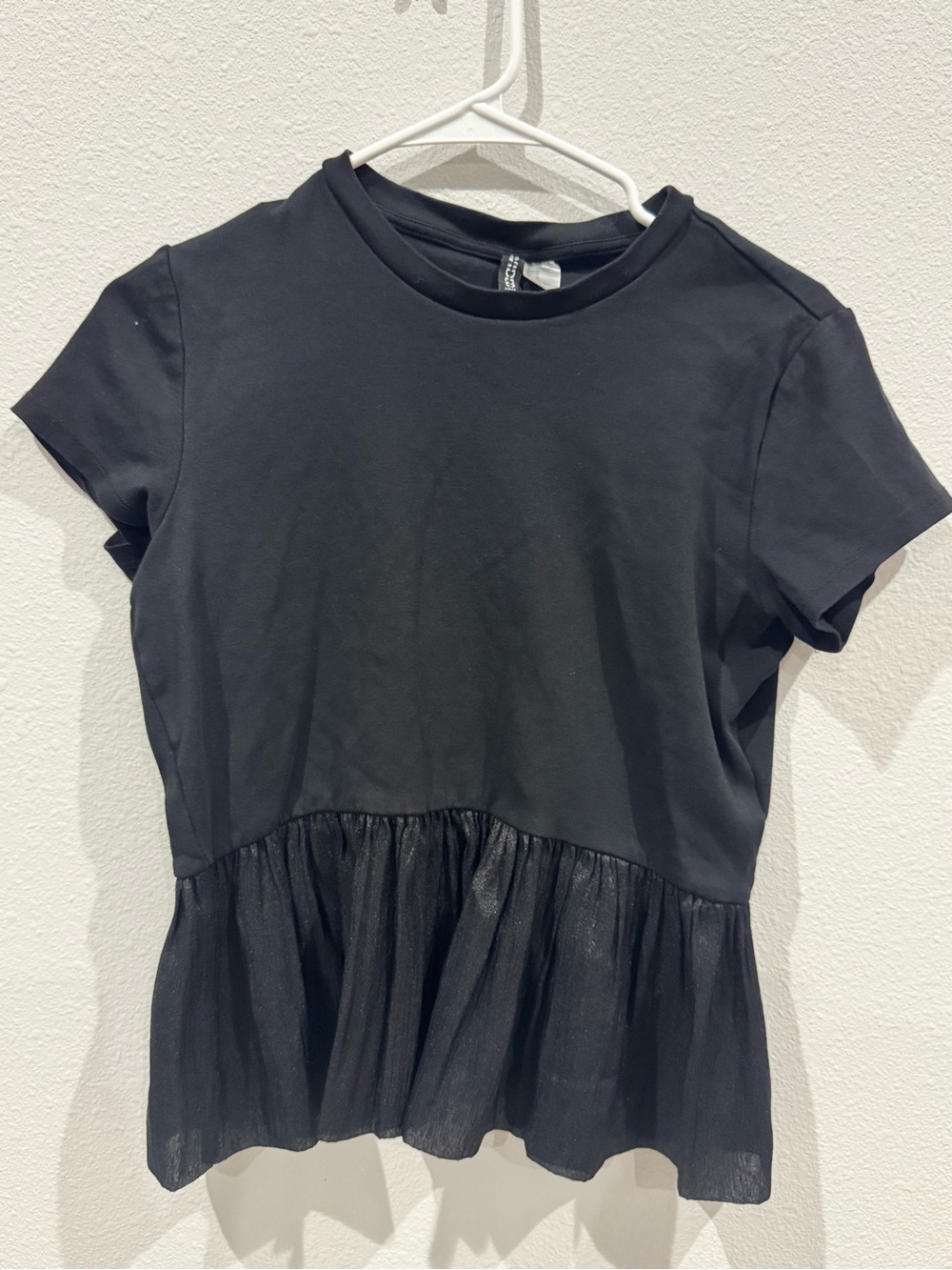 Black Peplum Tee